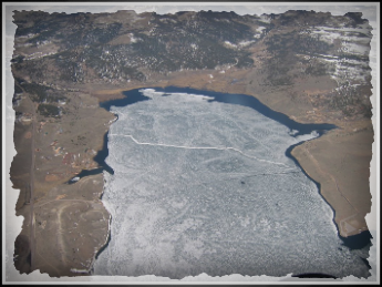 Aerial View of Panguitch lake, Ut